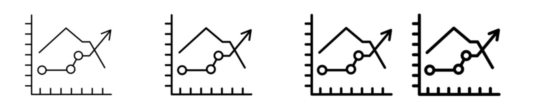 Control Chart Icon Set Different Style Collection