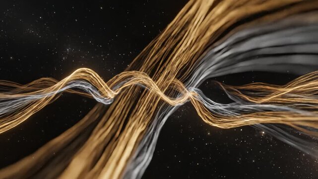 Abstract space wave with stars for commercial backgrounds, digital design, and advertising
