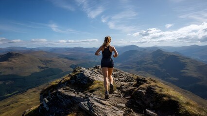 Obraz premium woman in the mountains
