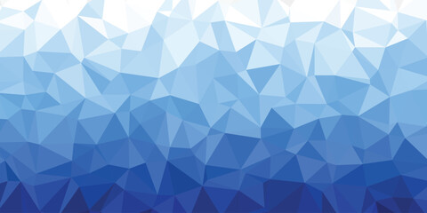 Obraz premium Blue low poly background, abstract geometric crystal texture, gradient triangular pattern vector for corporate design