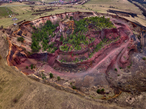 Racos volcanic caldera from above