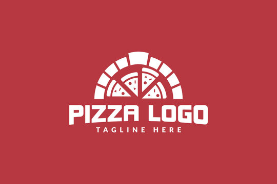 pizza logo vector illustration. pizza oven logo template	