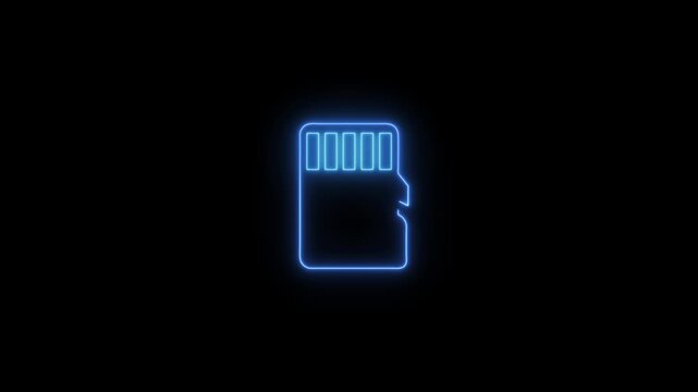 Memory card icon. SD card, storage, Micro SD card icon.Micro memory storage card animation. background.