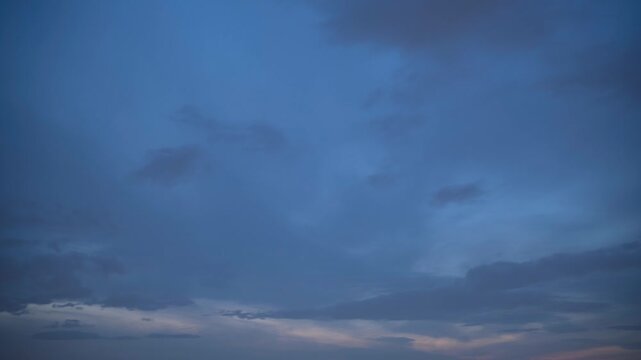 clouds moving from evening to night timelapse