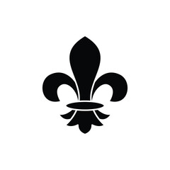 A stylized black fleur-de-lis symbol on a white background, representing royalty and heraldry. © dony