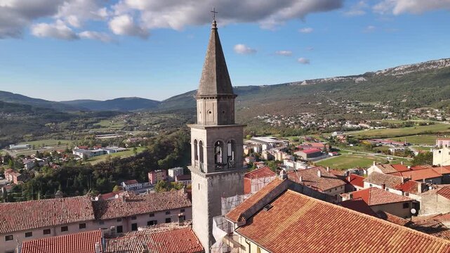 Buzet Church Bell Tower Close Up Istria