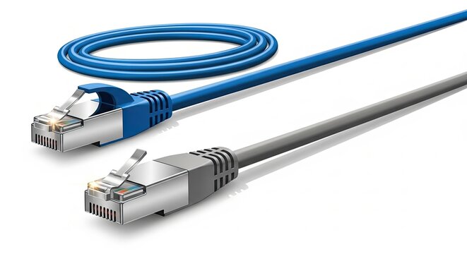 Ethernet cable with connectors.