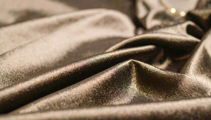 Fototapeta premium Shimmering Metallic Fabric Texture with Elegant Folds and Light Reflections