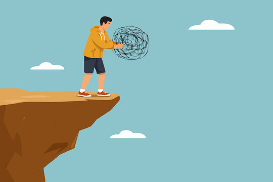 Person and dark thoughts