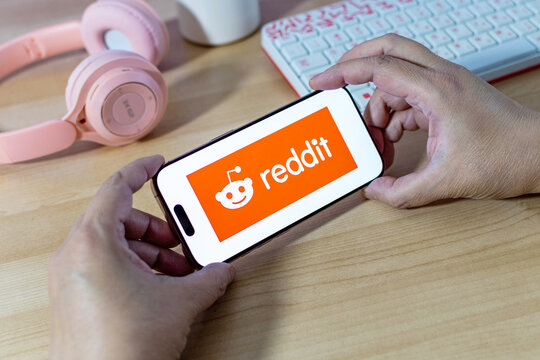 Beer Sheva, Israel. September 18, 2025: Reddit app on a smartphone screen.
