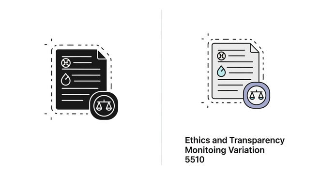 Ethics and Transparency Monitoring Variation Icon