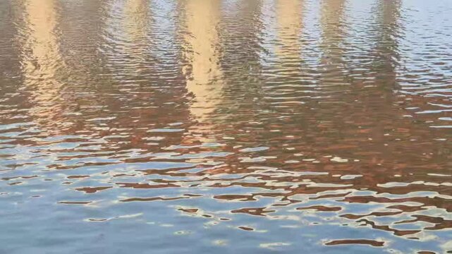 8K UHD Mesmerizing Close-up of Sparking Water Ripples with Sunlight Reflection