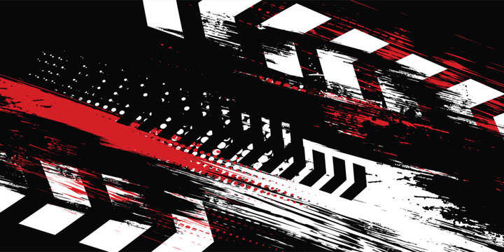 Exclusive red and black color combination sport racing car livery design, for universal medium eps10 vector ready to