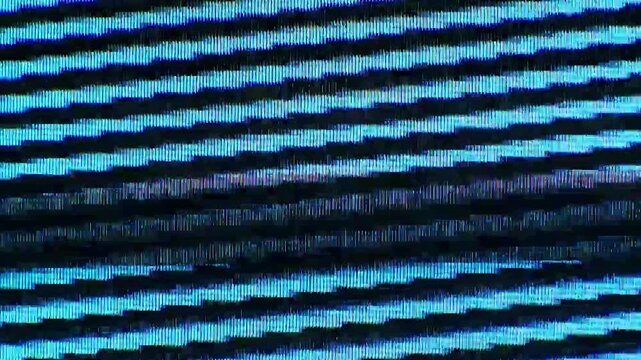glitch effect animation in blue colour complete frame blur line horror animation for logos and titles 4k footage, glitch footage, damaged vhs image, tech background
