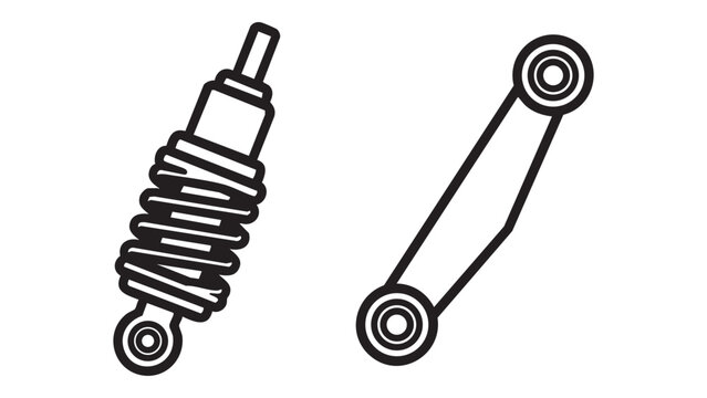 Coil spring shock absorber and suspension arm