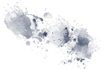 Fototapeta premium Navy Blue Watercolor Splatter Abstract Ink Stain Texture