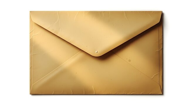 Vintage aged brown paper envelope with a string tie closure
