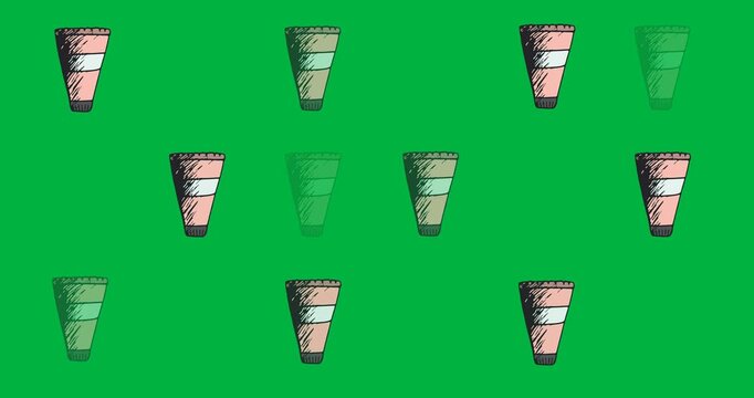 Digital animation of multiple foundation icons against black background