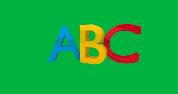 Colorful abc text with pencil and eraser icons against black background