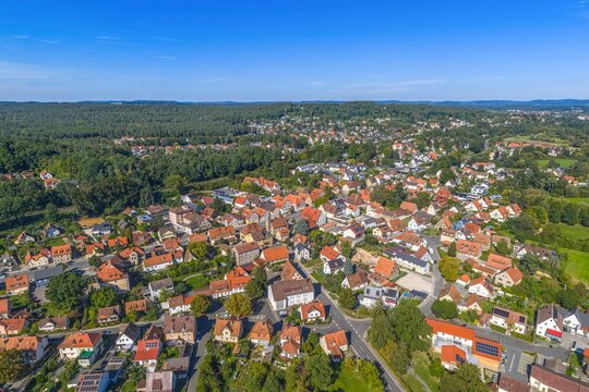 R&uuml;ckersdorf im Kreis N&uuml;rnberger Land in Mittelfranken aus der Vogelperspektive