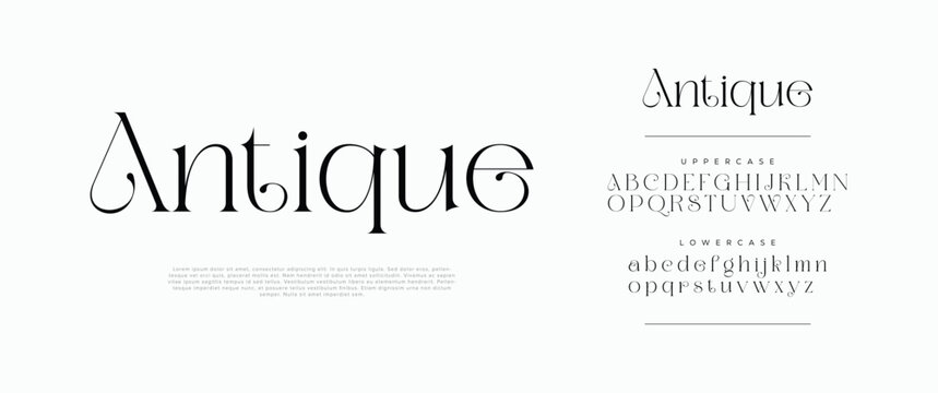 Antique, luxury classic lettering serif italic fonts decorative wedding vintage retro logos.
