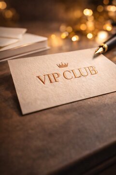Elegant VIP Club Membership Card Close-up