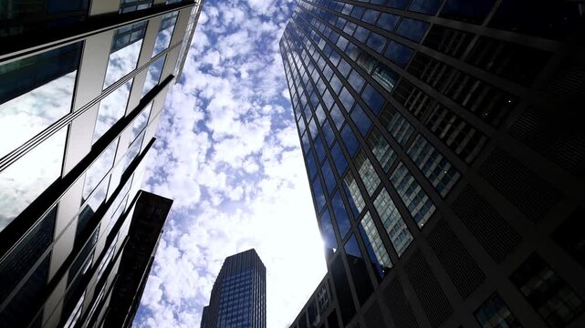 the skyline of modern frankfurt am main germany 4k video