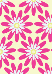 Fototapeta premium Flower pink pattern botanical nature theme for fresh vertical background