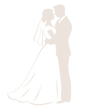 Novios silueta ceremonia.
