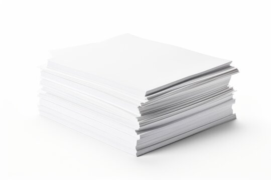 Stack of blank white a4 paper sheets creating a copy space