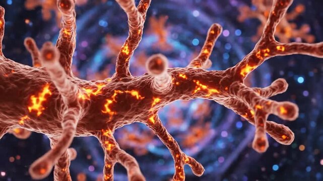 Microscopic Visualization of Neural Network Structures with Vibrant Organic Patterns
