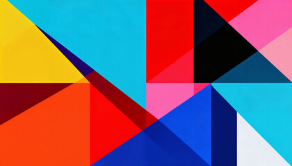 Obraz premium Colorful Geometric Abstract Background with Vibrant Shape Arrangement