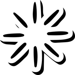 Fototapeta premium Hand Drawn Black Starburst Icon