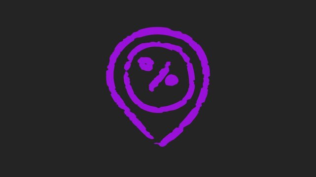 &Iacute;cone local de desconto animado estilo 2D