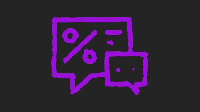 &iacute;cone de mensagem de desconto 2D