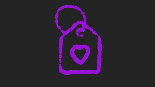 &Iacute;cone abstrato de etiqueta de desconto em estilo 2D com brilho roxo fundo vazado transparente