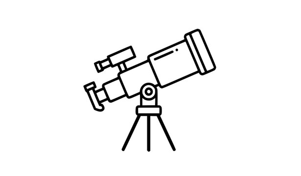 Icono telescopio vector dise&ntilde;o simple astronom&iacute;a