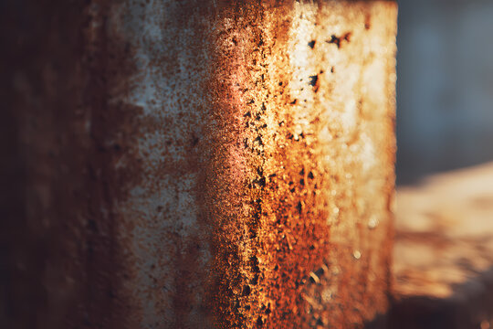 Close Up of Rusty Metal Surface Texture