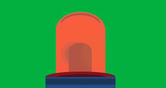 Digital animation of american flag design over happy labor text against siren on black background