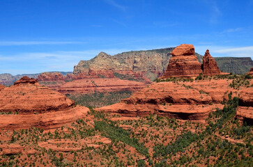 Fototapeta premium Aerial View Red Rock Country surrounding Sedona Arizona