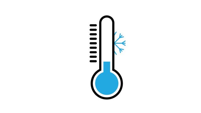 thermometer isolated on white background footage animation 4k video
