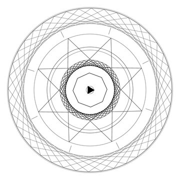 Intricate Sacred Geometry Mandala with Circular Celestial Patterns