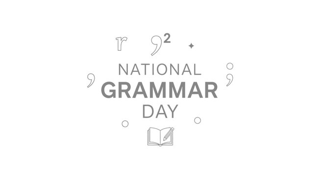 National Grammar Day Educational Poster.