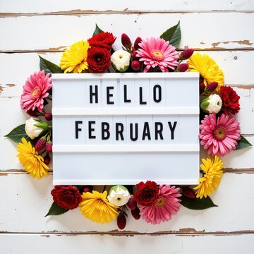 hello february sign