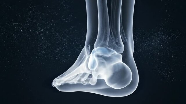 Anatomy of human ankle and foot skeleton