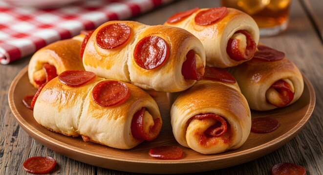 A plate of iconic West Virginia pepperoni rolls.