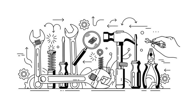 set of kitchen tools