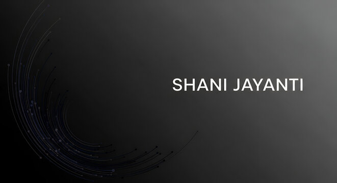 Shani Jayanti, abstract planetary ring pattern embedded on left background