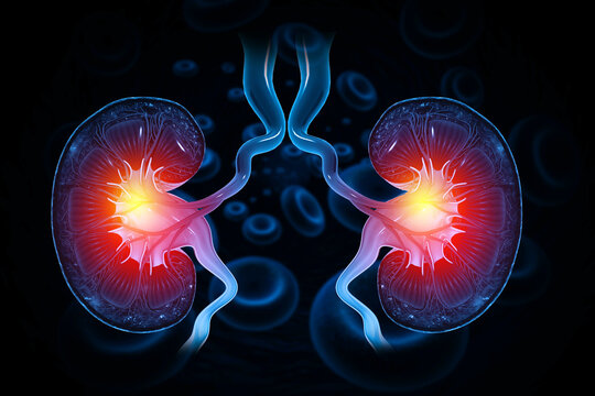 Chronic kidney disease. 3d illustration