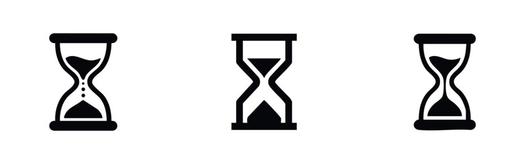 Three hourglasses showing different stages of time © Prokopchuk